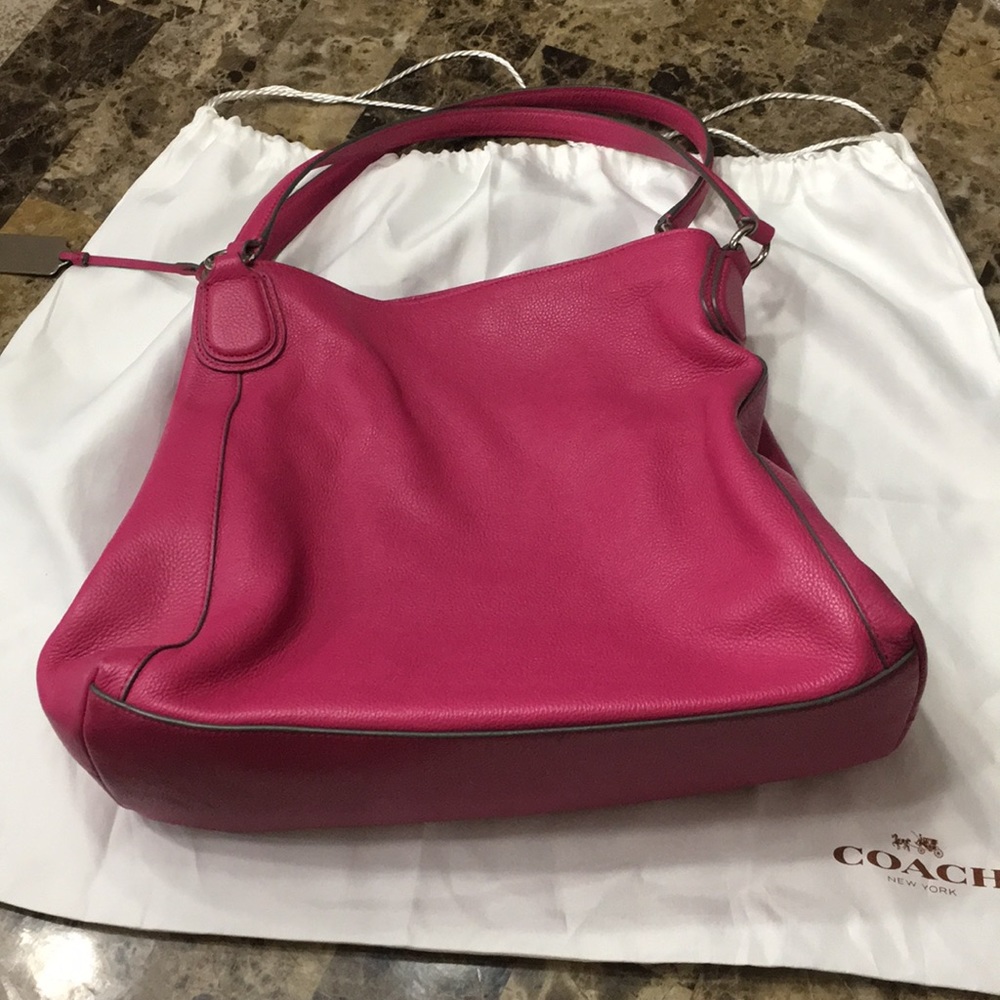 Coach 33547 Refined Pebble Leather Edie Shoulder - Picture 5 of 14